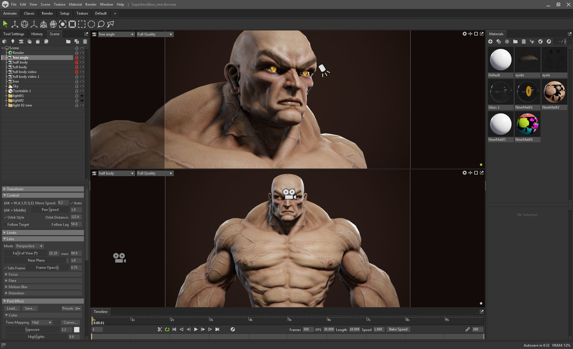 Superhero Base Mesh - Real-time Realistic 3D Model Low-poly 3D model_20