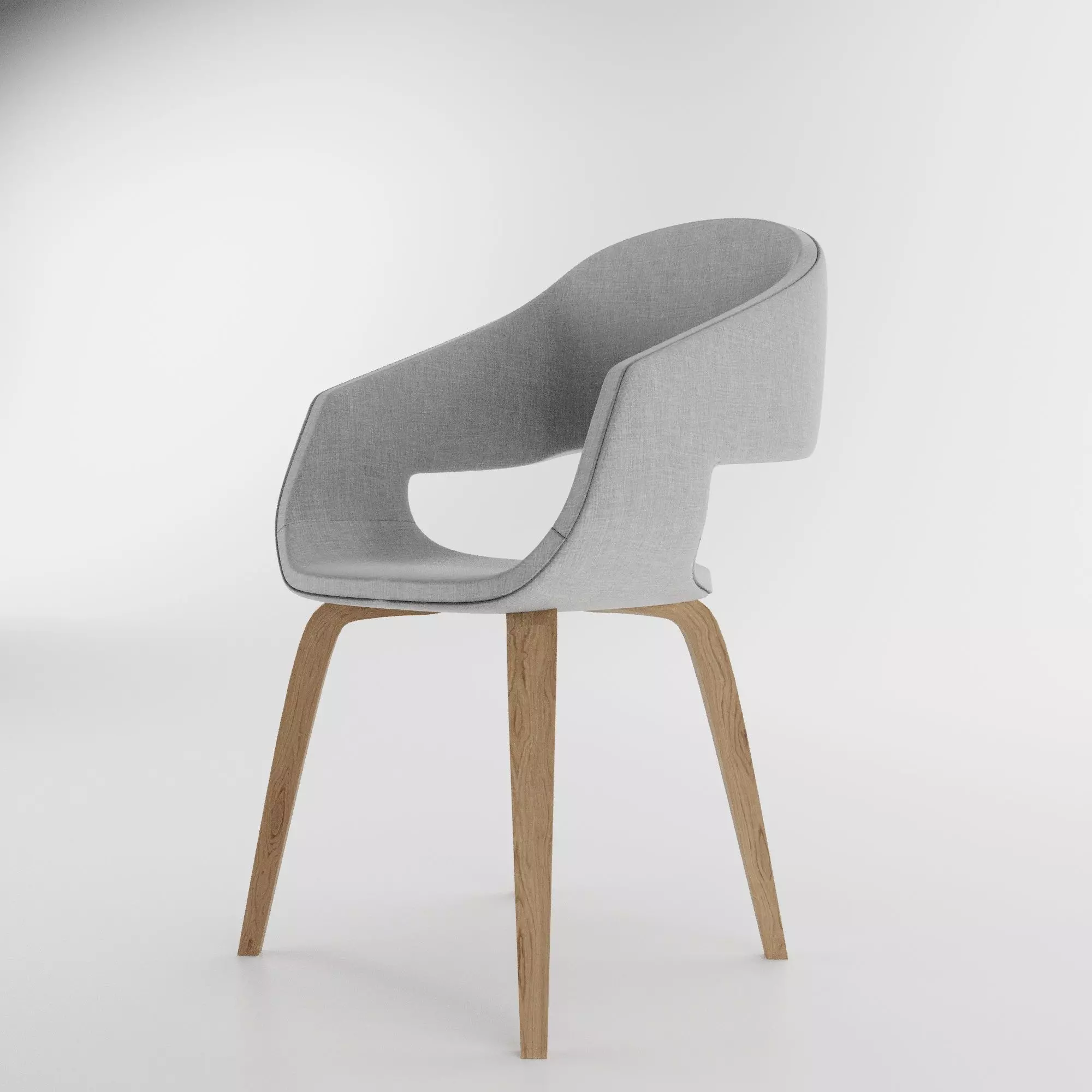 Marcus Dining Chair Light Grey 3D model
