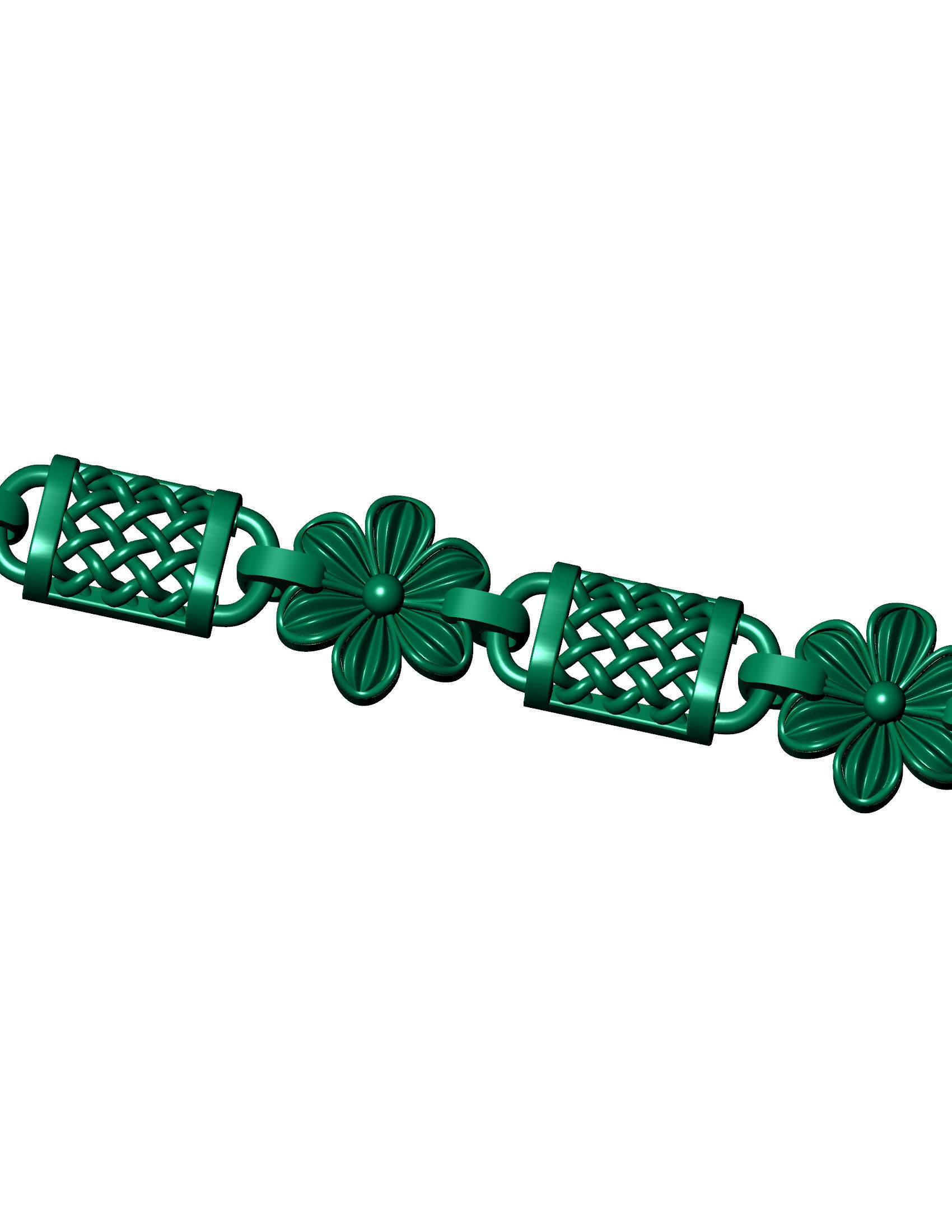 ladies 3d chain or necklace or bracelet 3d model 3D print model_4