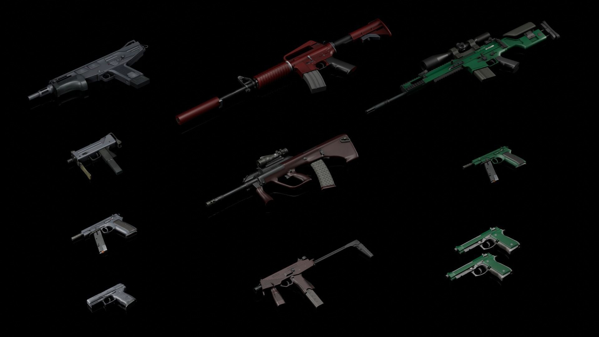 Emerald - Hot Rod - Silver CS2 Collection 3D model_3