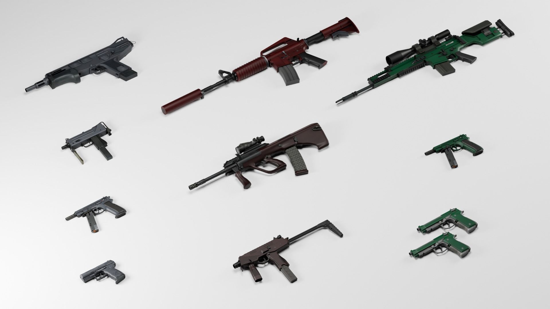 Emerald - Hot Rod - Silver CS2 Collection 3D model_1