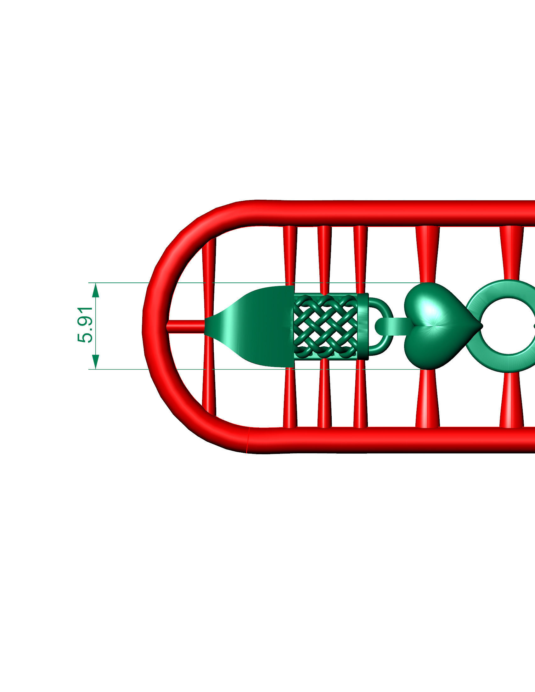 ladies 3d chain or necklace or bracelet 3d model 3D print model_7