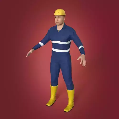 Mechanic - Construction Worker -- Rigged Model