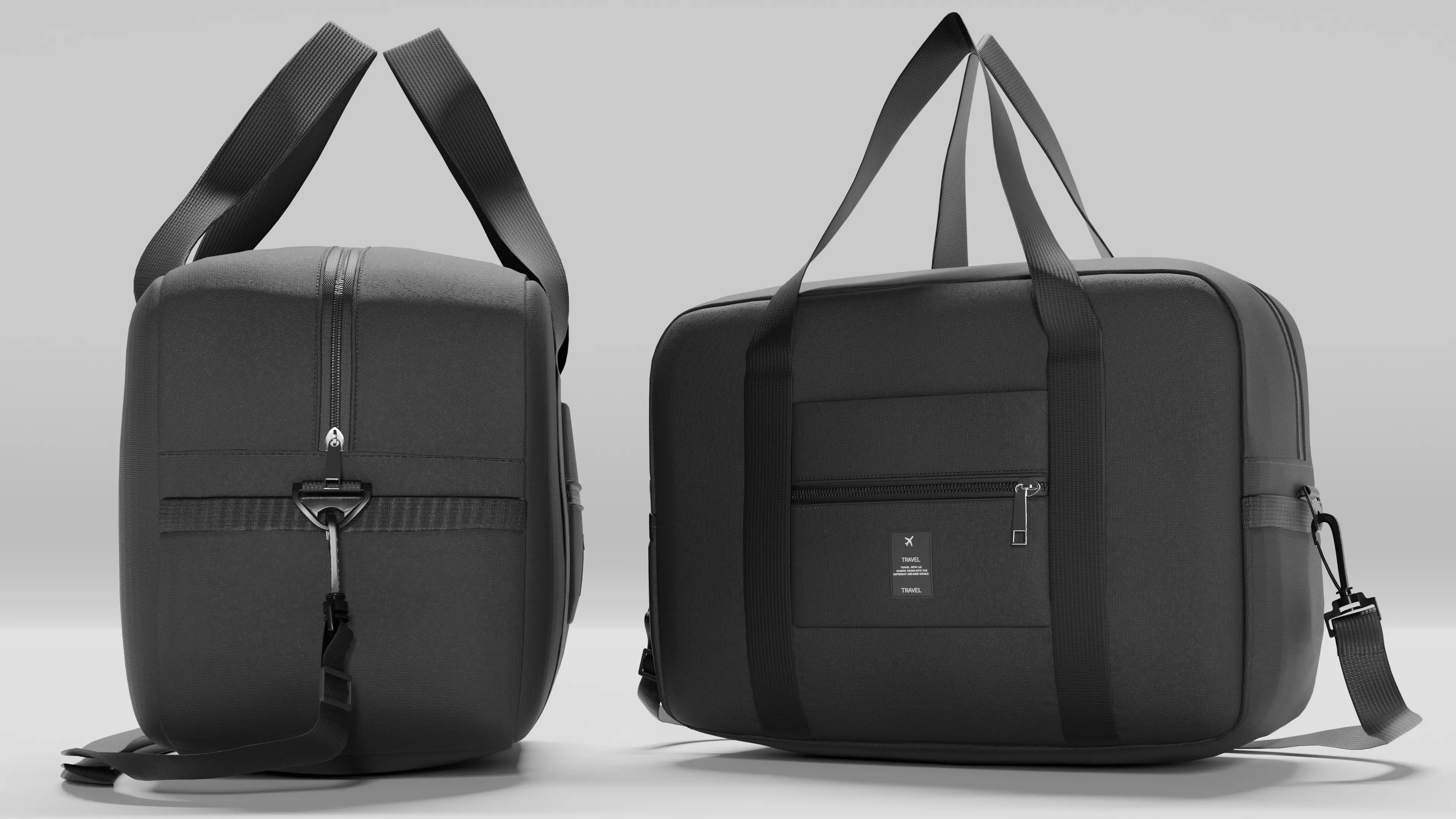 Travel bag 3D model_0