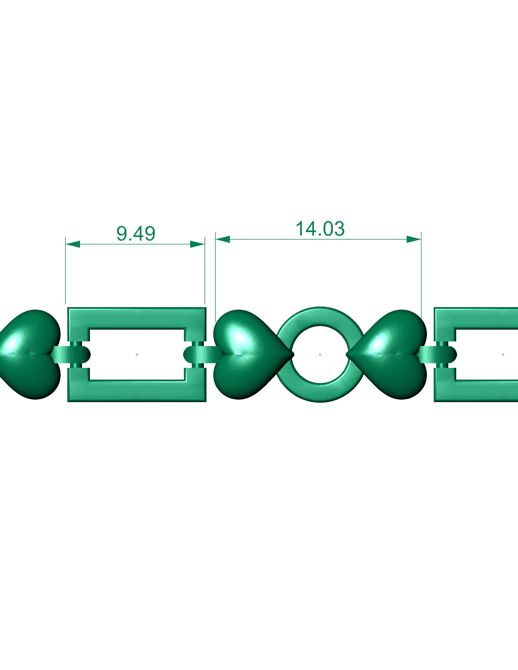 ladies 3d chain or necklace or bracelet 3d model 3D print model_1