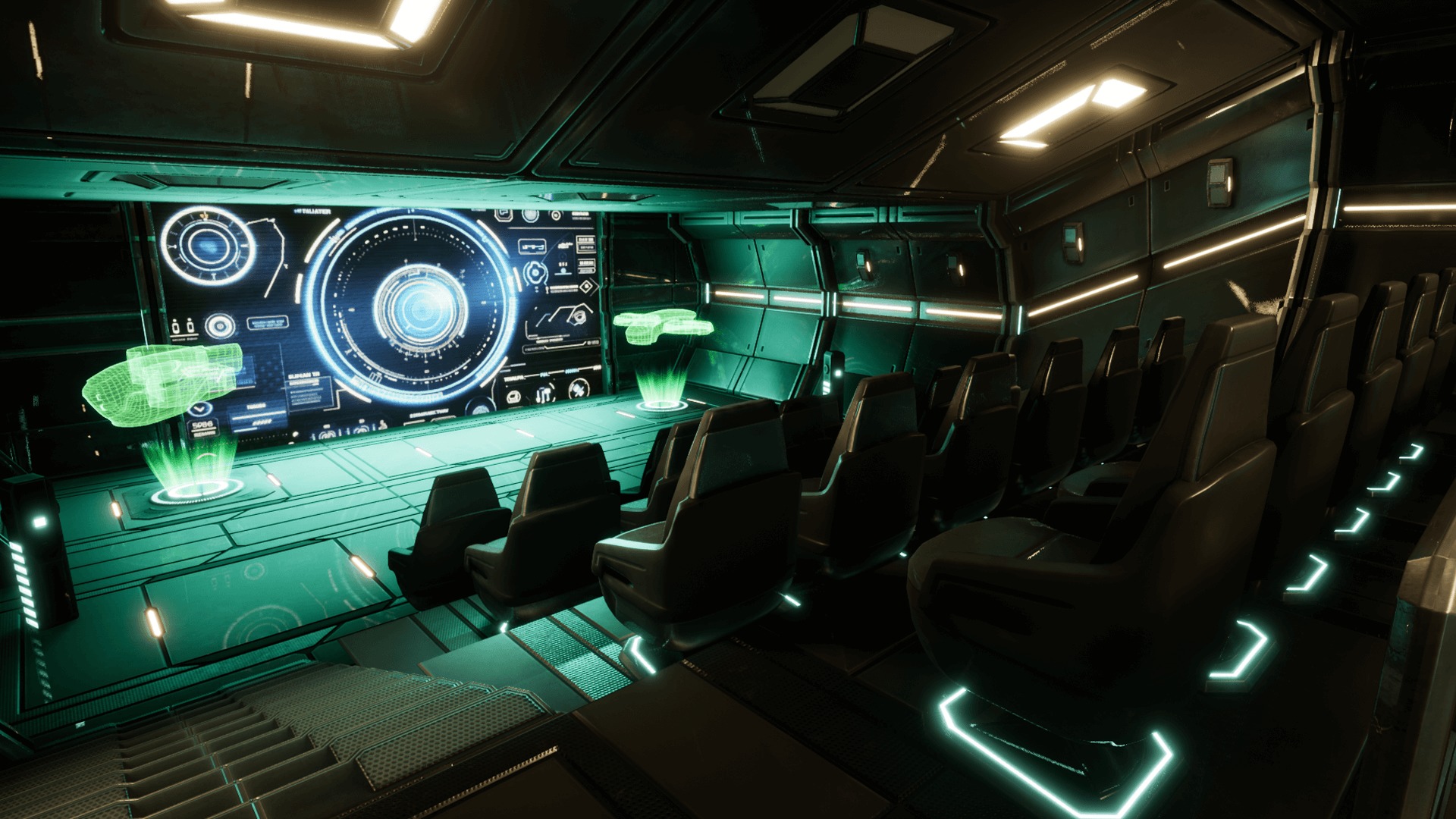 Sci Fi Auditorium Hall Low-poly 3D model_6