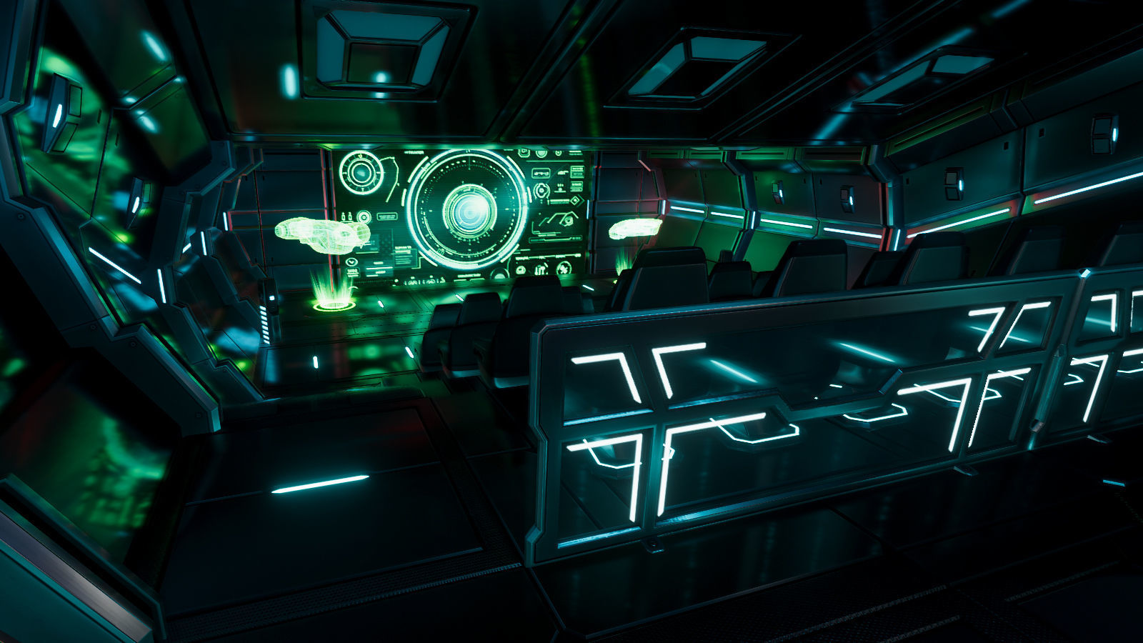 Sci Fi Auditorium Hall Low-poly 3D model_3