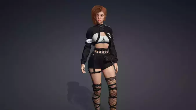 Sexy Character - Fully Rigged 3D model 