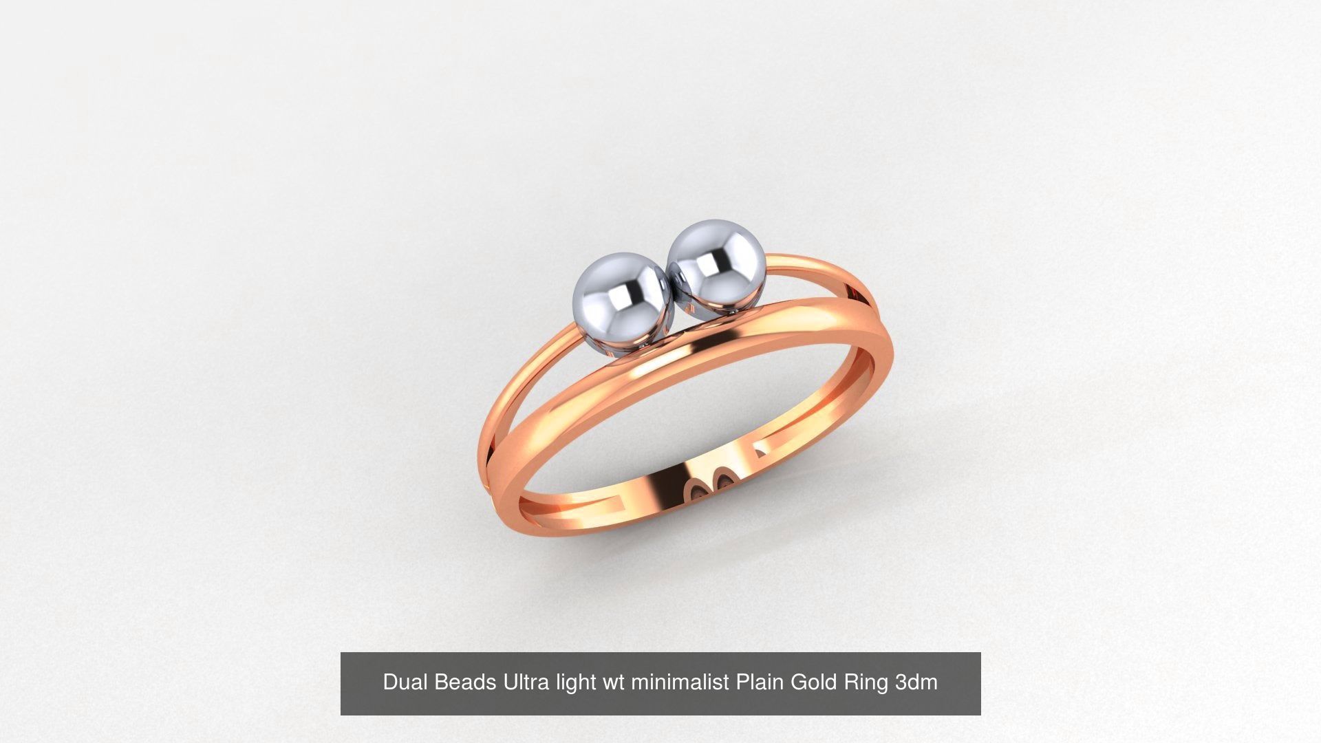 103 Ultra light wt minimalist Plain Gold Ring 3dm stl renders 3D Model Collection_66