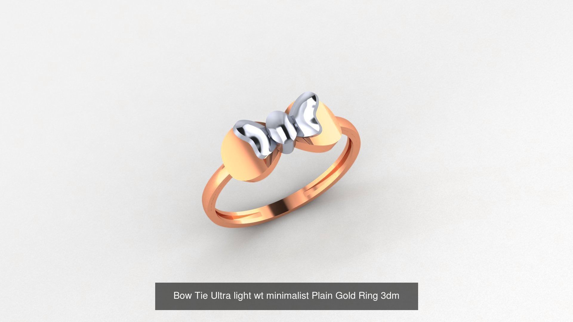 103 Ultra light wt minimalist Plain Gold Ring 3dm stl renders 3D Model Collection_32