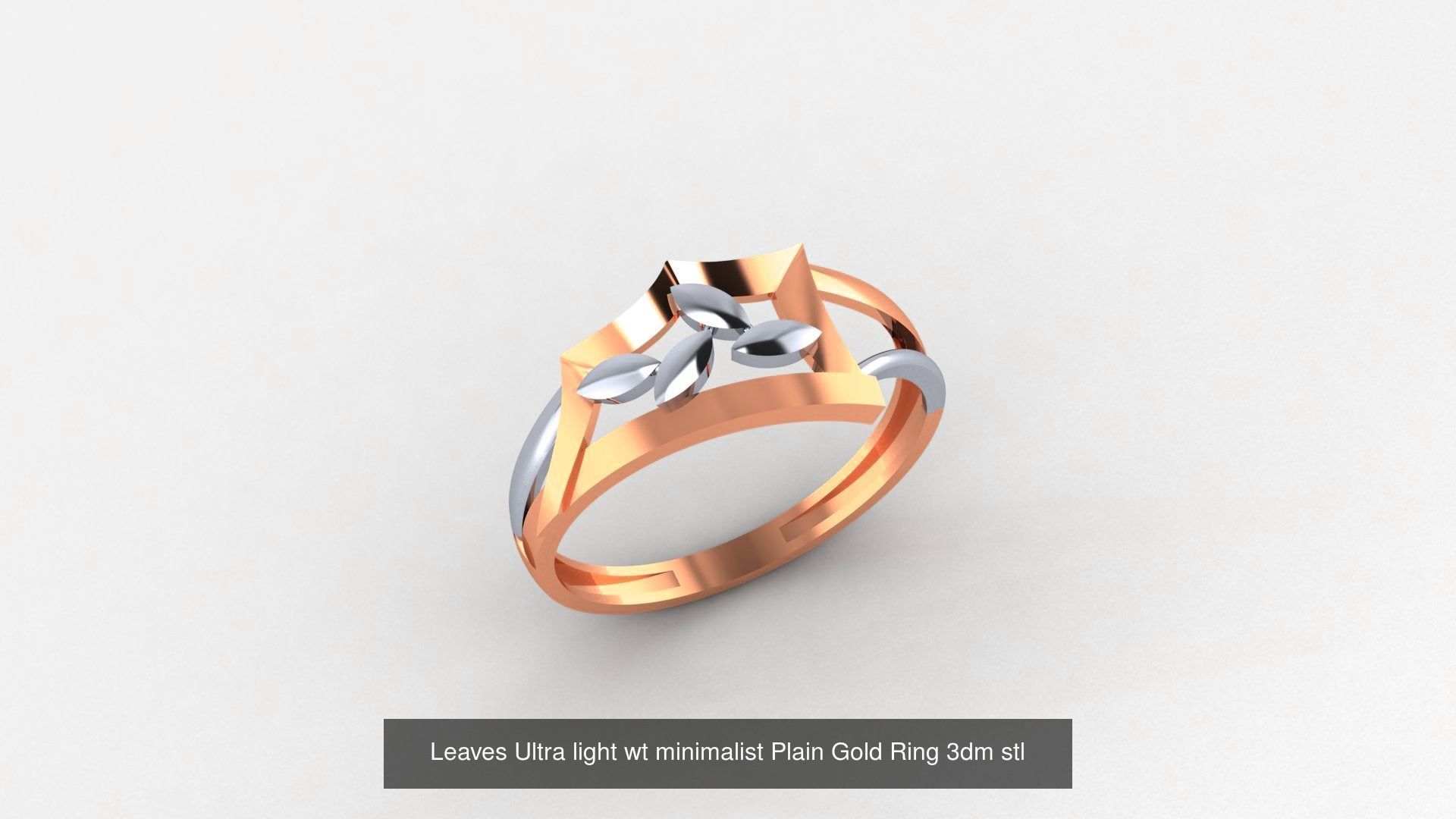103 Ultra light wt minimalist Plain Gold Ring 3dm stl renders 3D Model Collection_56