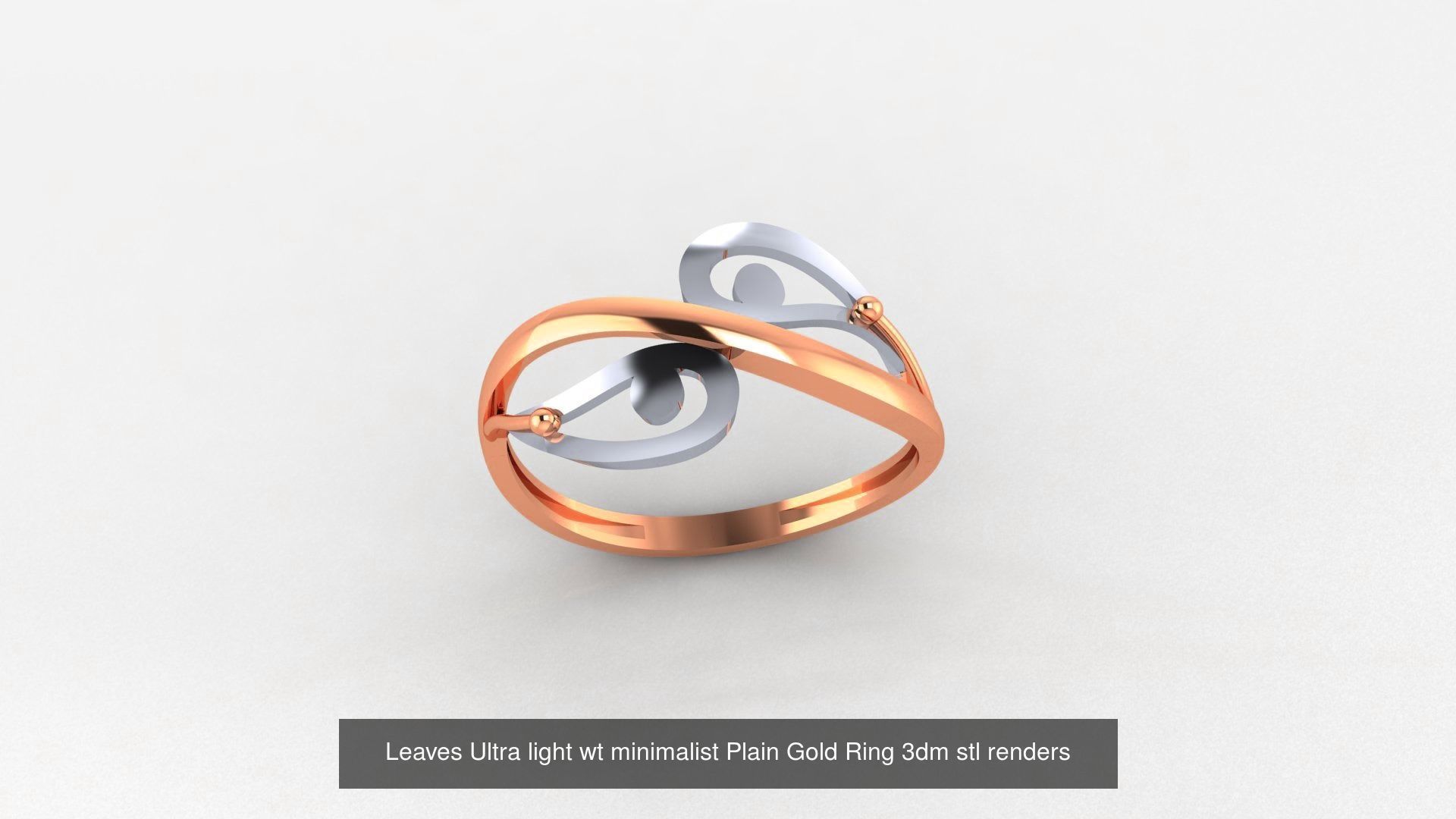 103 Ultra light wt minimalist Plain Gold Ring 3dm stl renders 3D Model Collection_91