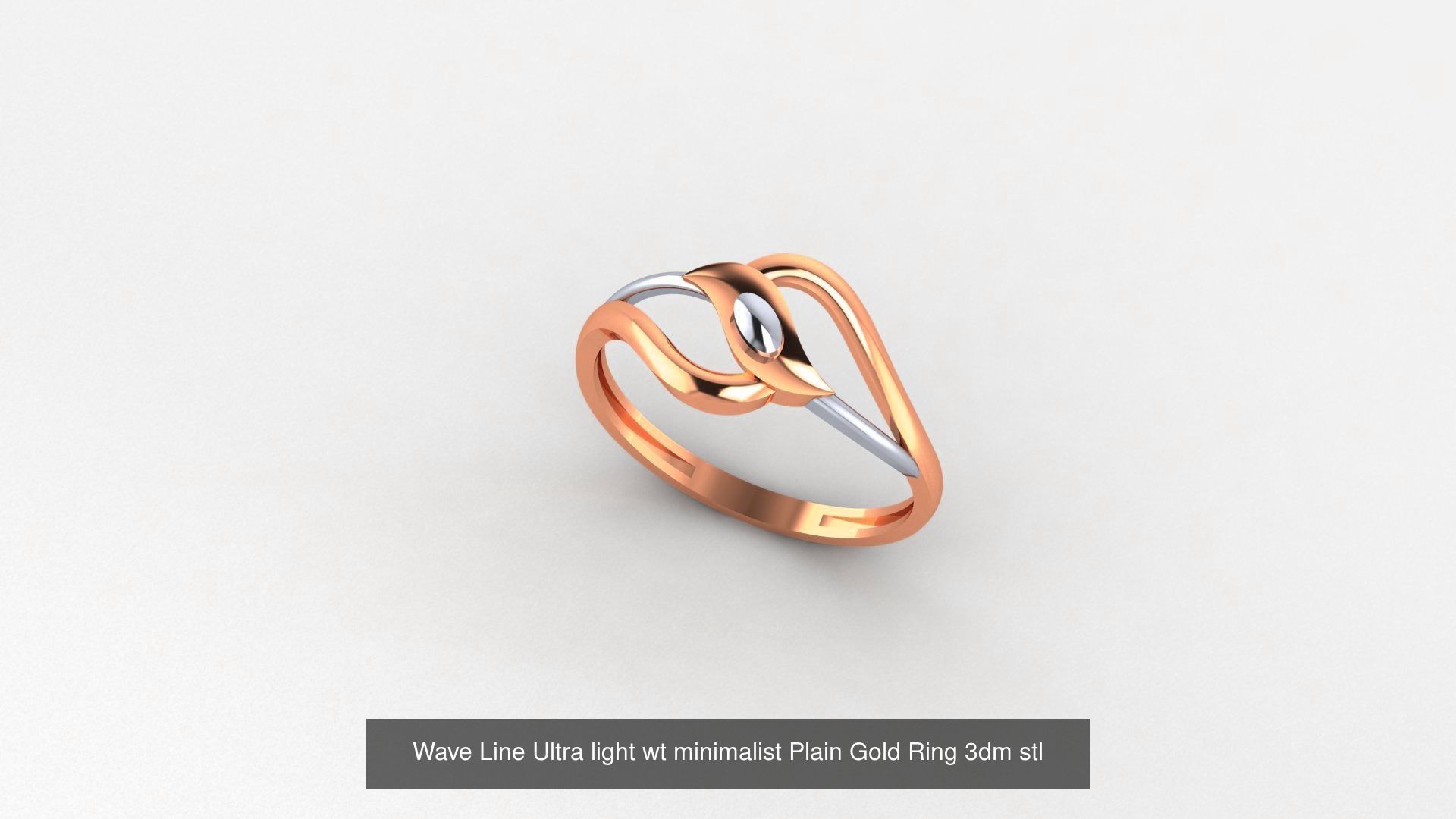 103 Ultra light wt minimalist Plain Gold Ring 3dm stl renders 3D Model Collection_57