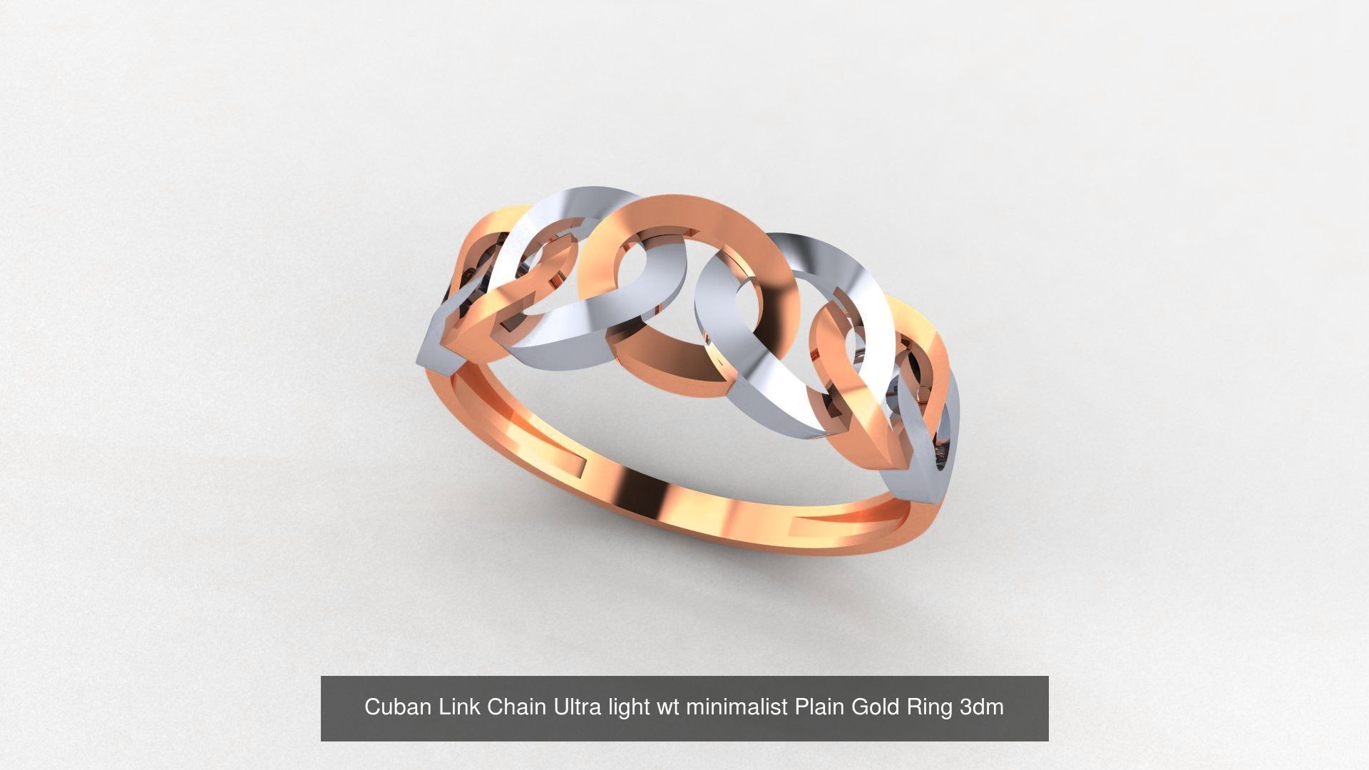 103 Ultra light wt minimalist Plain Gold Ring 3dm stl renders 3D Model Collection_81