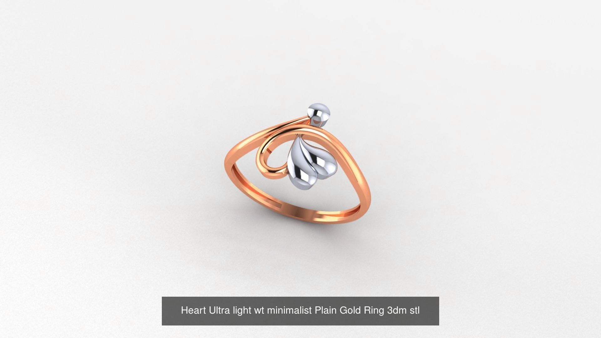 103 Ultra light wt minimalist Plain Gold Ring 3dm stl renders 3D Model Collection_26