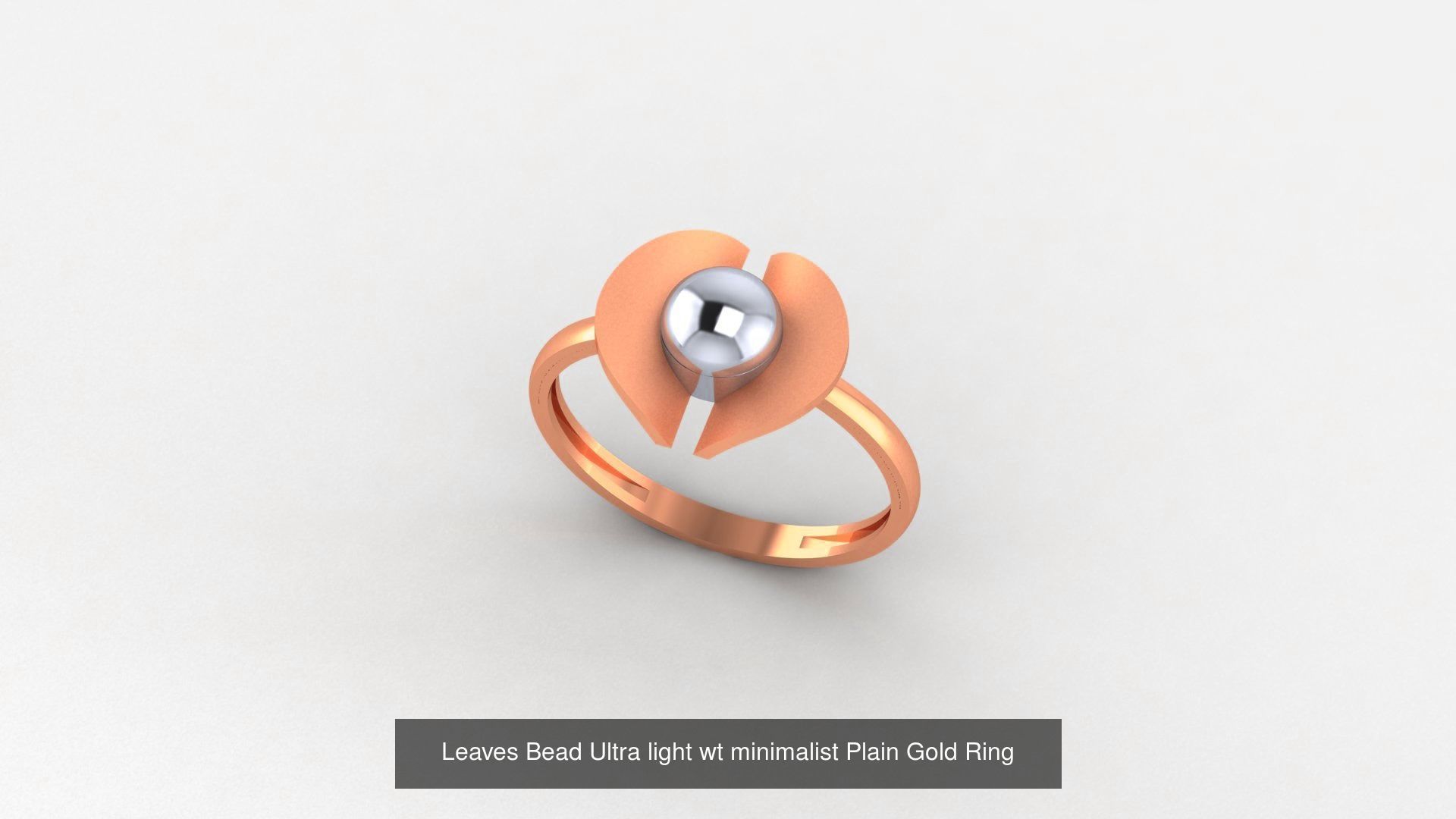 103 Ultra light wt minimalist Plain Gold Ring 3dm stl renders 3D Model Collection_60