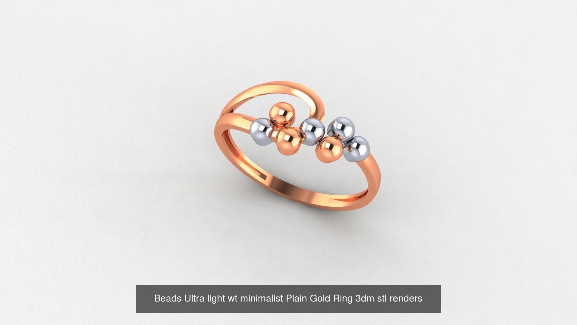 103 Ultra light wt minimalist Plain Gold Ring 3dm stl renders 3D Model Collection_73