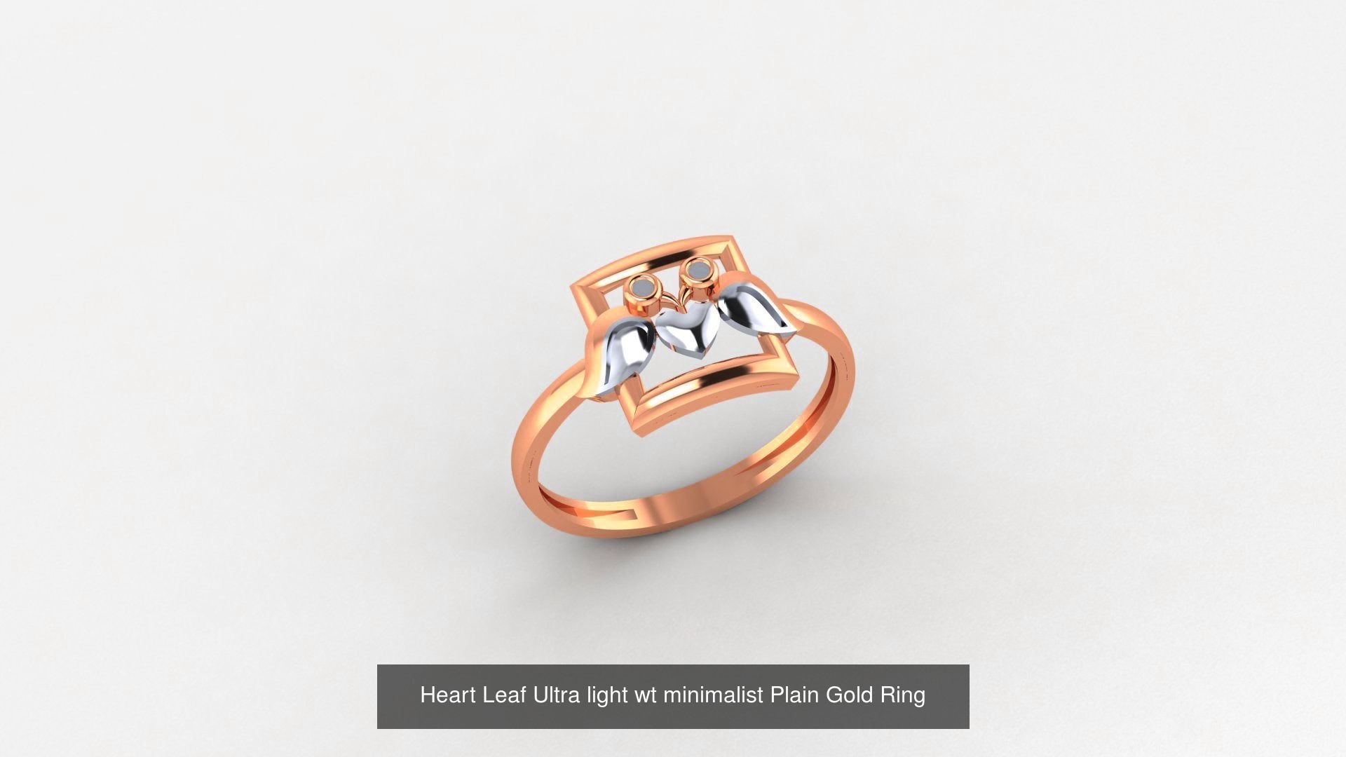 103 Ultra light wt minimalist Plain Gold Ring 3dm stl renders 3D Model Collection_59