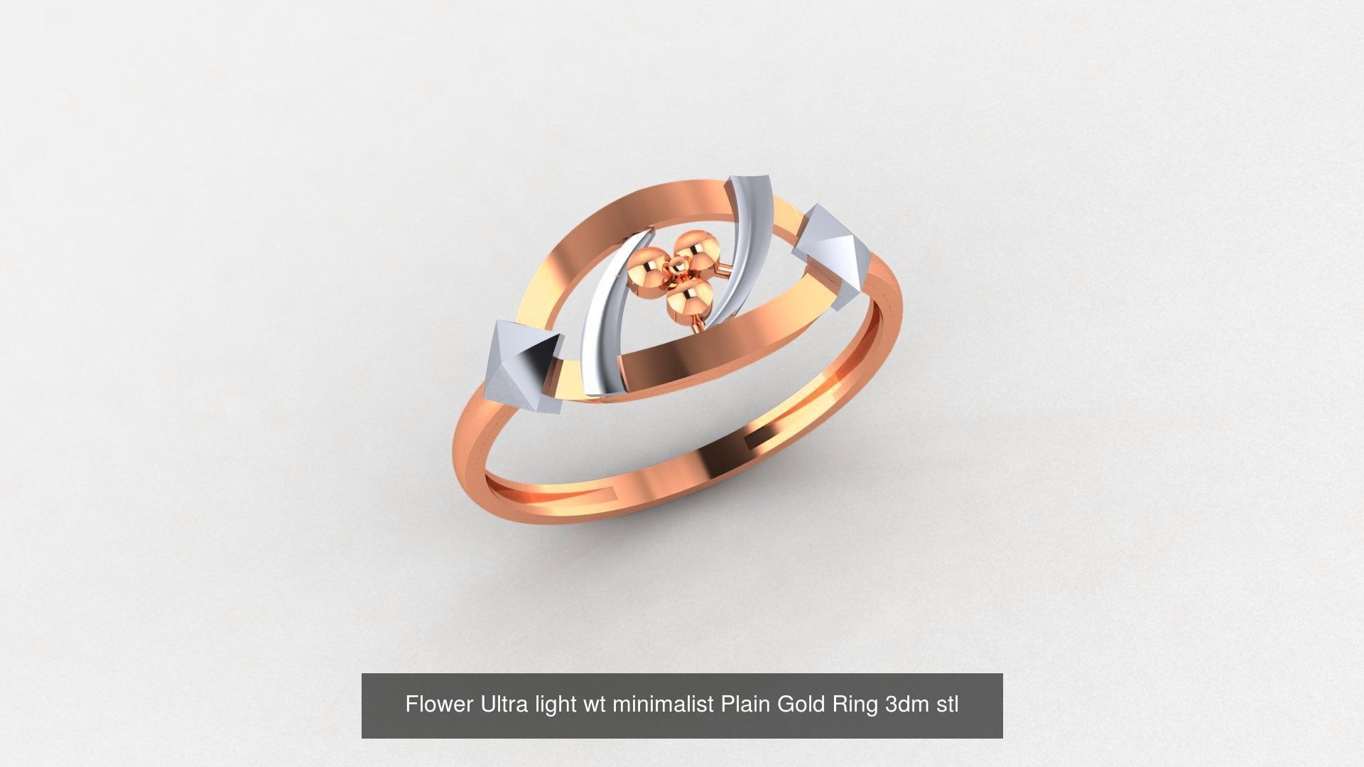103 Ultra light wt minimalist Plain Gold Ring 3dm stl renders 3D Model Collection_100