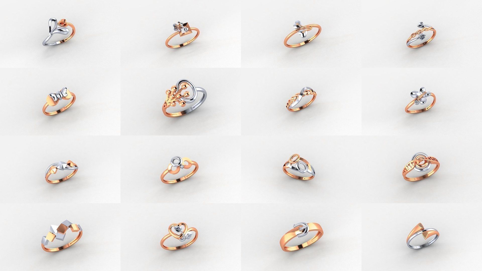 103 Ultra light wt minimalist Plain Gold Ring 3dm stl renders 3D Model Collection_3