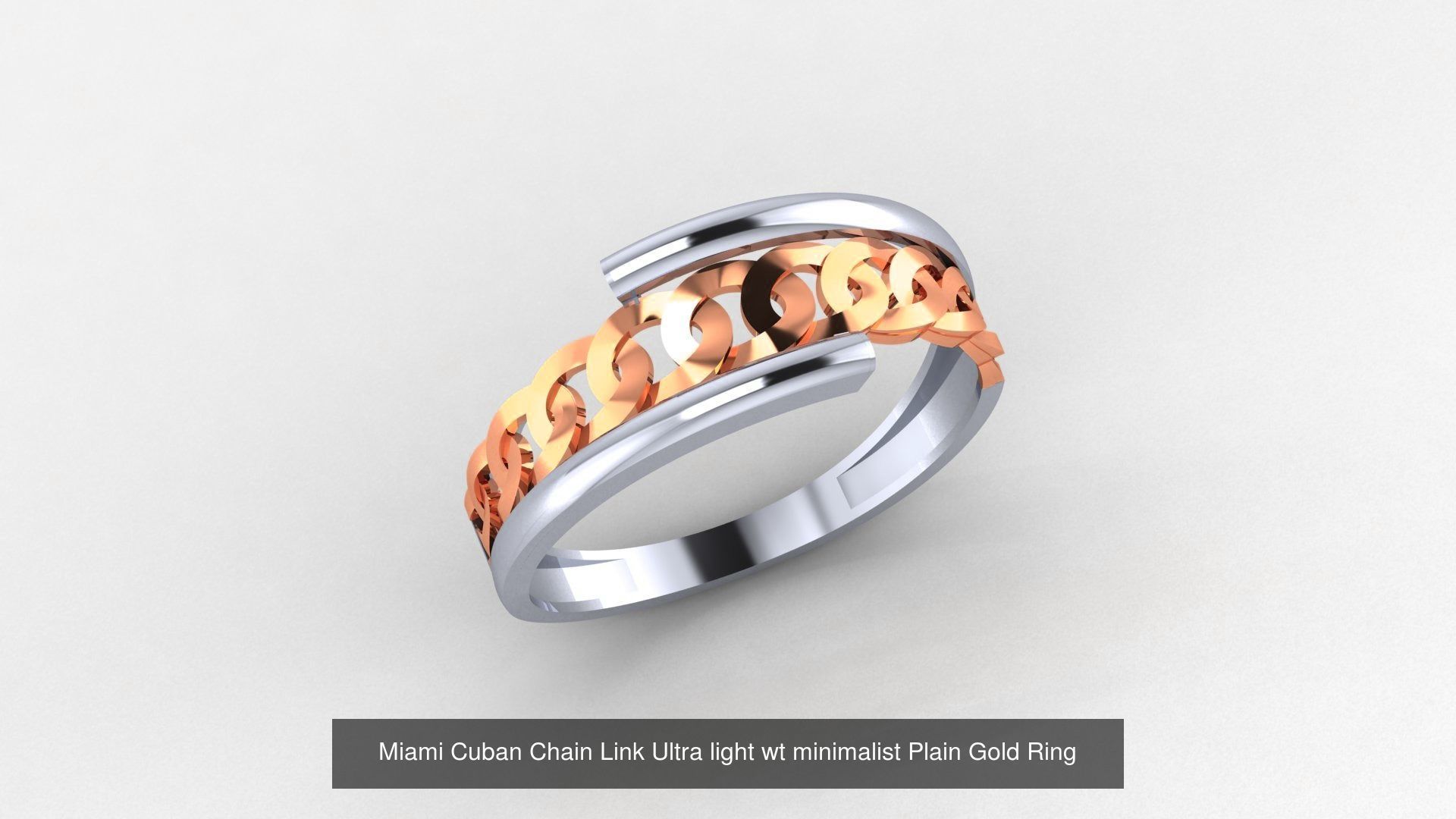 103 Ultra light wt minimalist Plain Gold Ring 3dm stl renders 3D Model Collection_103