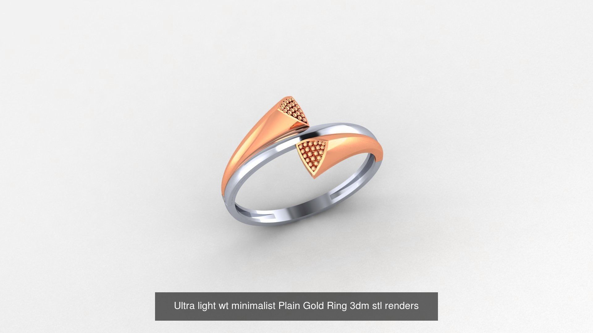 103 Ultra light wt minimalist Plain Gold Ring 3dm stl renders 3D Model Collection_43