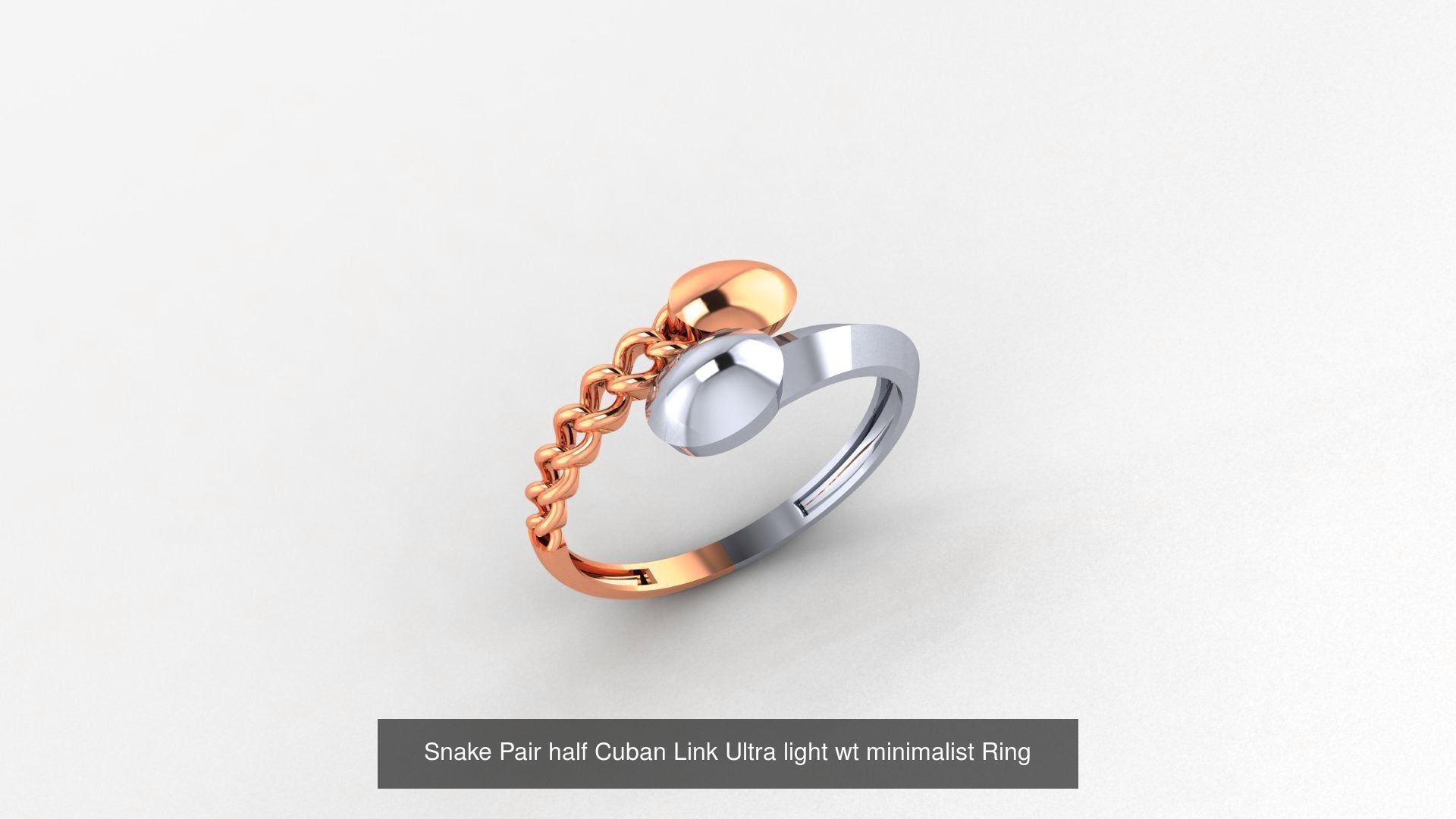 103 Ultra light wt minimalist Plain Gold Ring 3dm stl renders 3D Model Collection_106