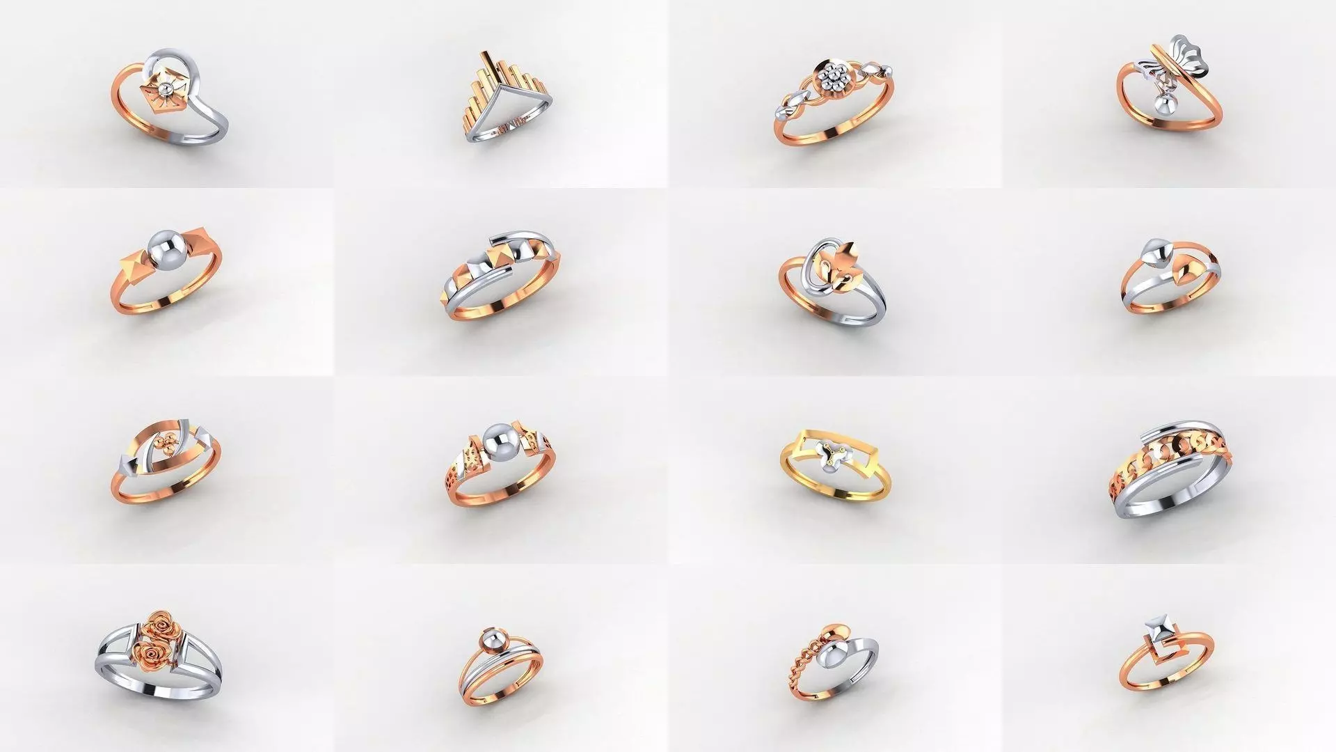 103 Ultra light wt minimalist Plain Gold Ring 3dm stl renders 3D Model Collection_0