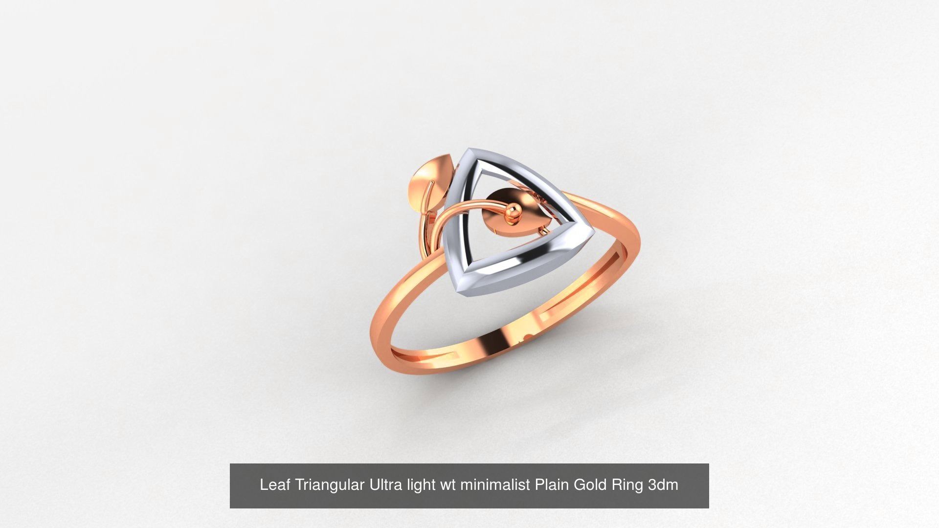 103 Ultra light wt minimalist Plain Gold Ring 3dm stl renders 3D Model Collection_74