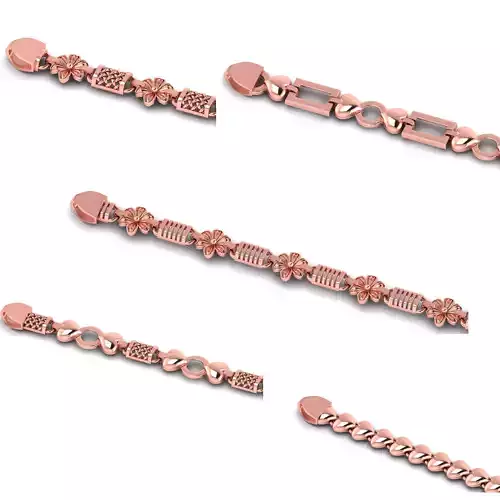 5 set of  ladies bracelet  3d BEST FOR ALL JEWELRY METALS   3D Model Collection
