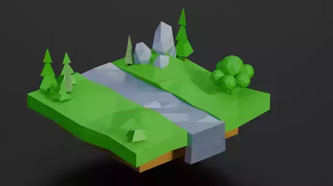 low poly scenery