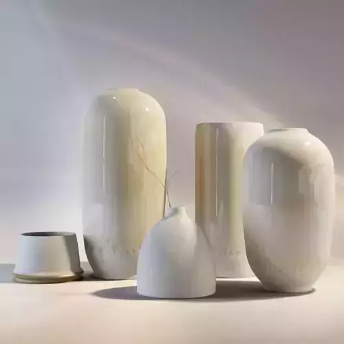 Glazed ceramic vases