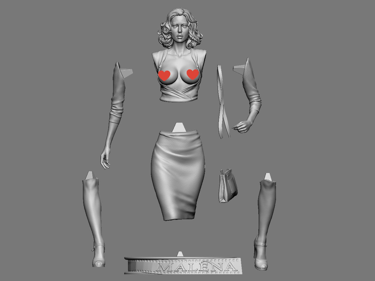 Malena Monica Bellucci NSFW 3D print model_48