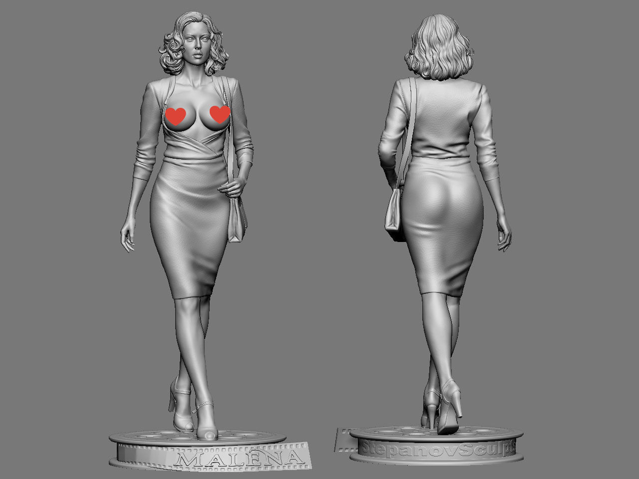 Malena Monica Bellucci NSFW 3D print model_49