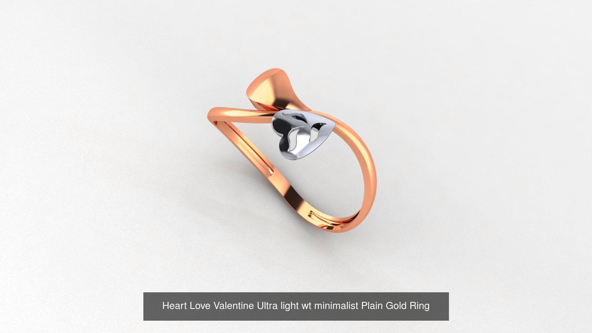 253 Plain Gold Light weight minimalist Rings 3dm stl renders 3D Model Collection_125