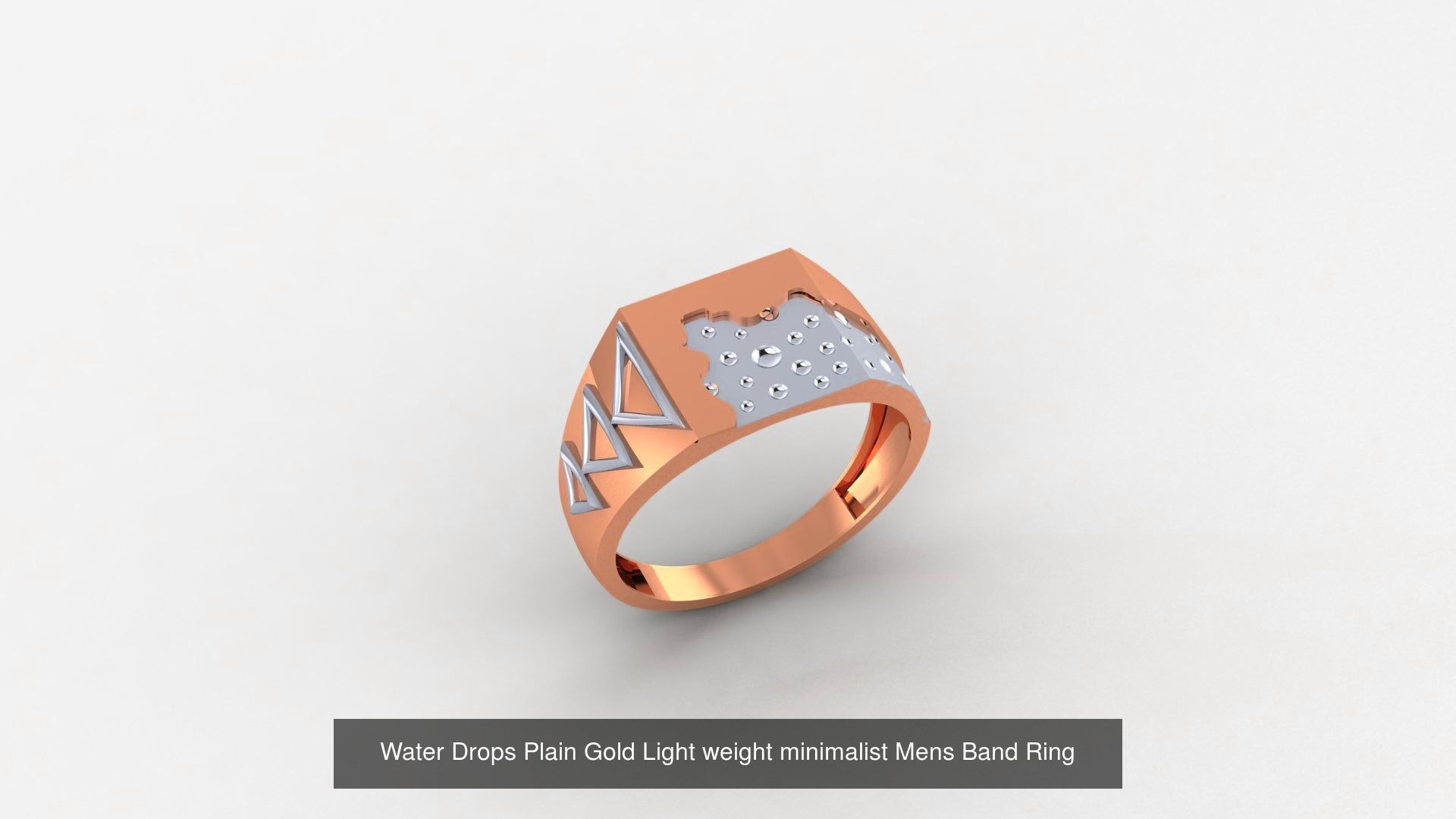 253 Plain Gold Light weight minimalist Rings 3dm stl renders 3D Model Collection_78