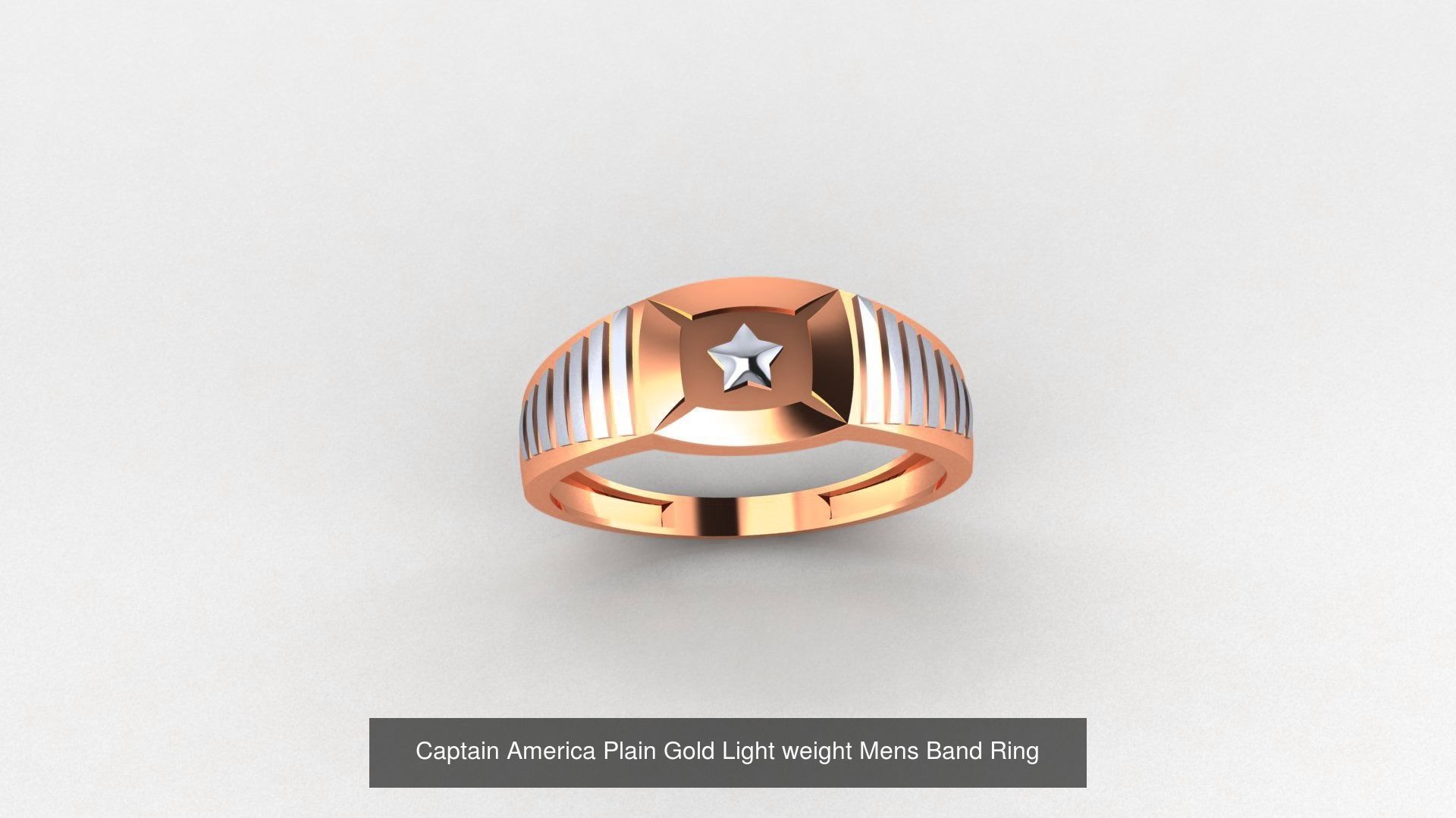 253 Plain Gold Light weight minimalist Rings 3dm stl renders 3D Model Collection_31