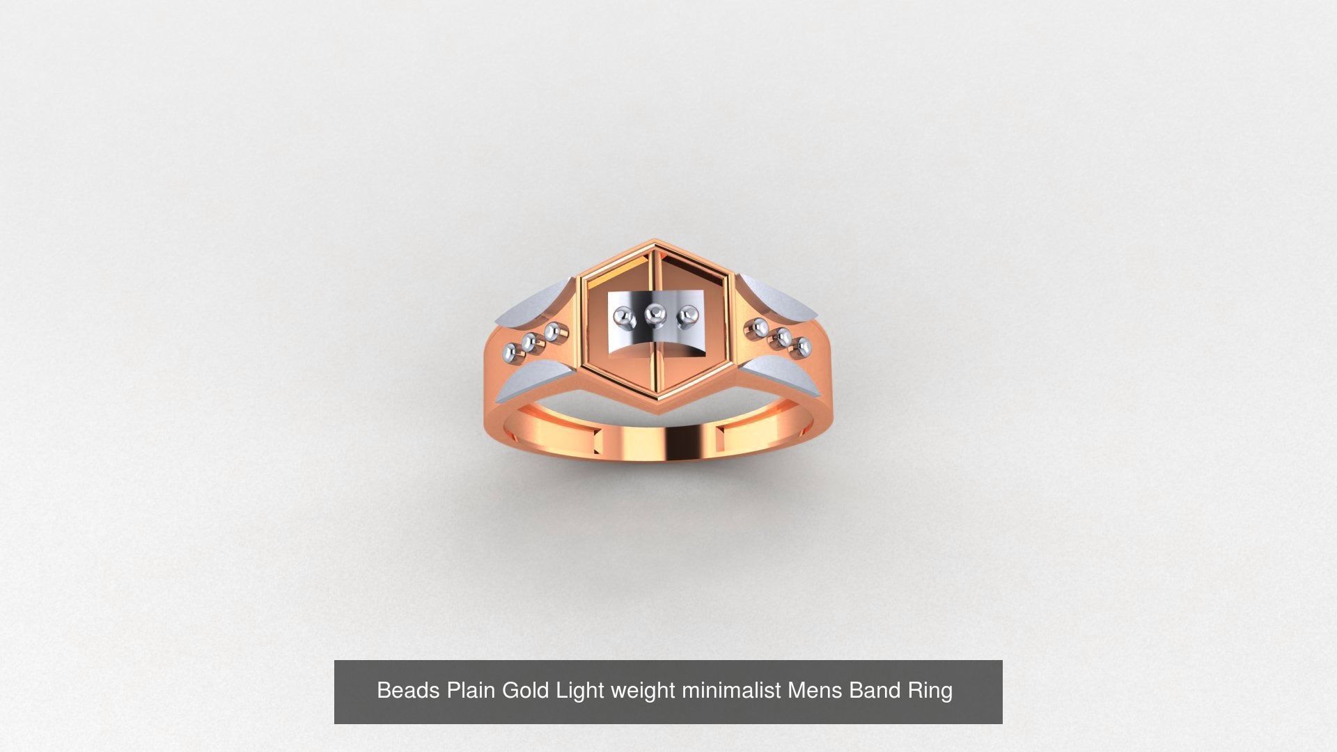 253 Plain Gold Light weight minimalist Rings 3dm stl renders 3D Model Collection_34
