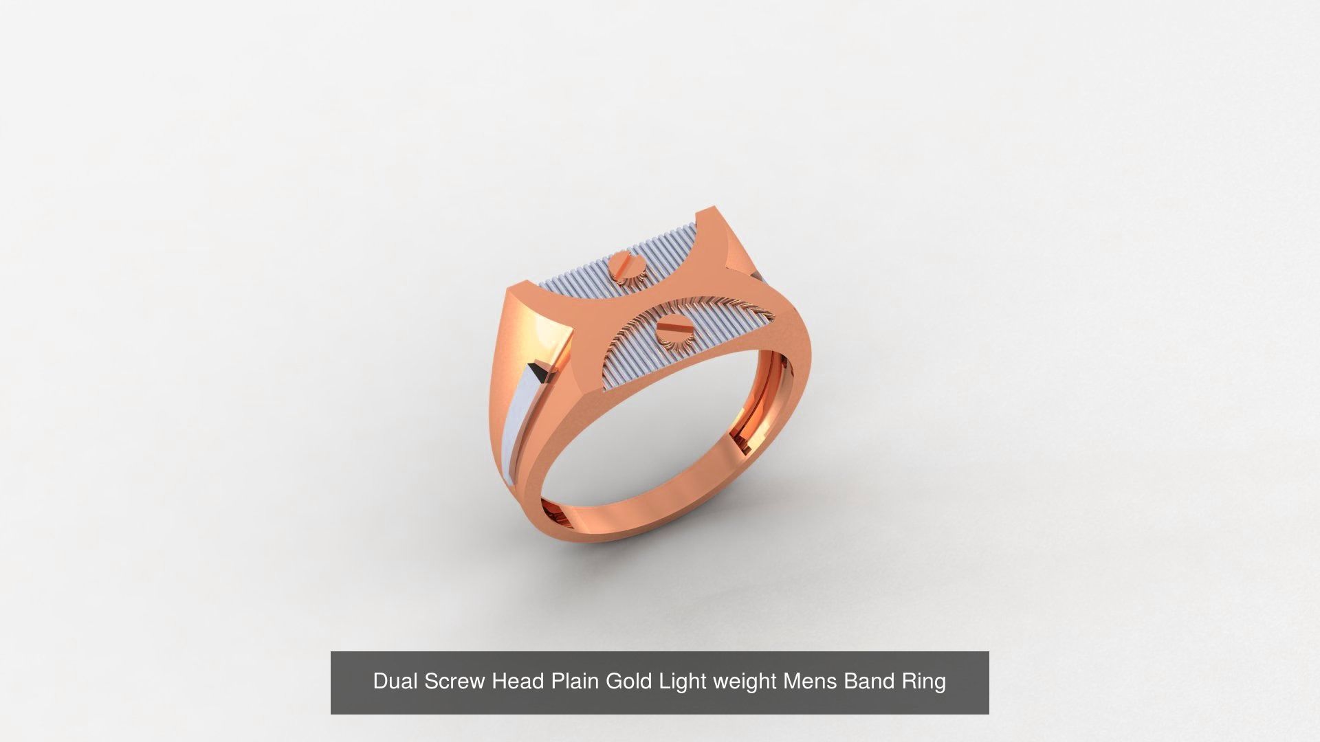 253 Plain Gold Light weight minimalist Rings 3dm stl renders 3D Model Collection_73