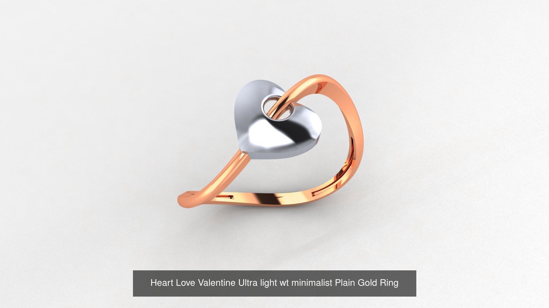 253 Plain Gold Light weight minimalist Rings 3dm stl renders 3D Model Collection_127