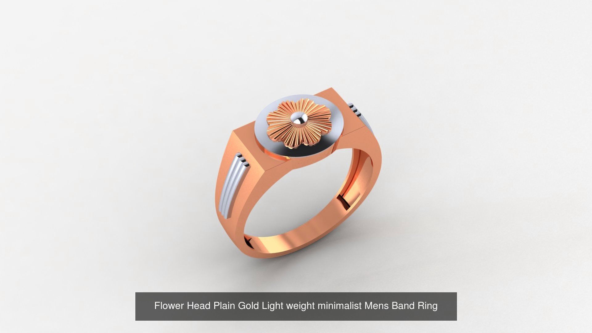 253 Plain Gold Light weight minimalist Rings 3dm stl renders 3D Model Collection_90