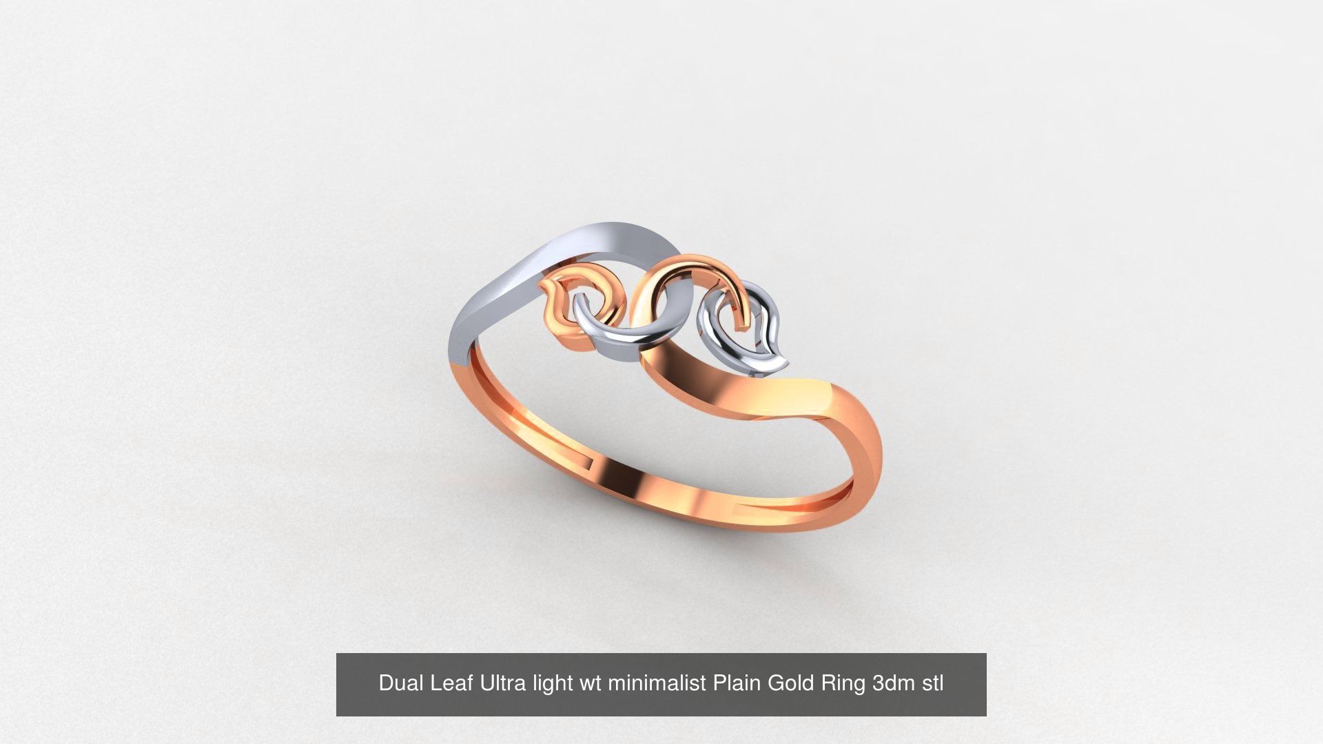 253 Plain Gold Light weight minimalist Rings 3dm stl renders 3D Model Collection_161