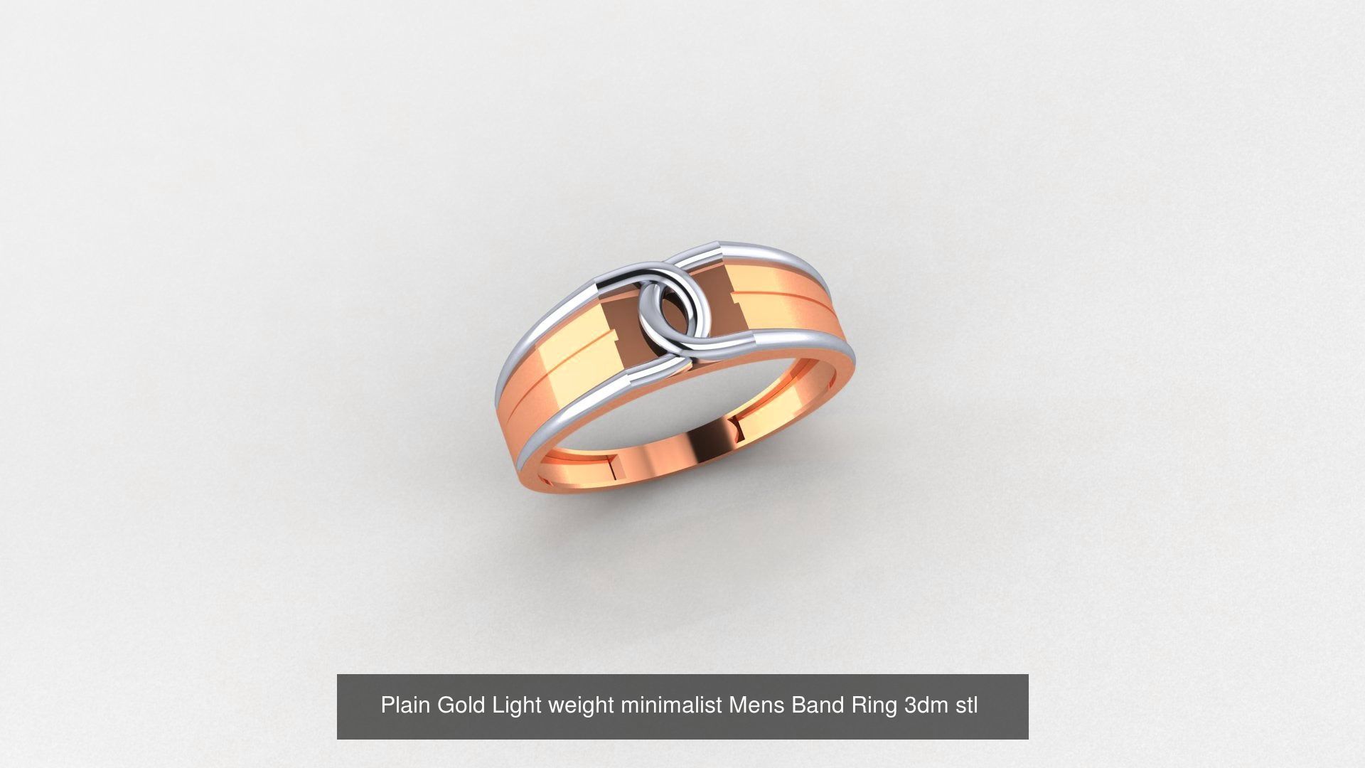 253 Plain Gold Light weight minimalist Rings 3dm stl renders 3D Model Collection_52