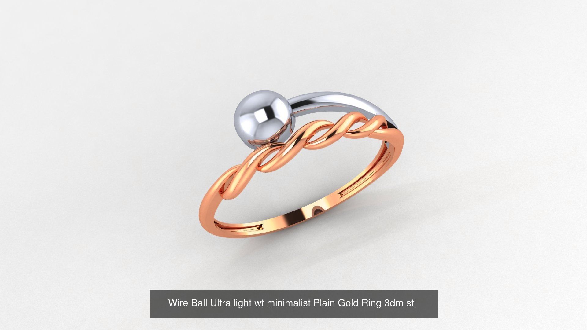 253 Plain Gold Light weight minimalist Rings 3dm stl renders 3D Model Collection_147