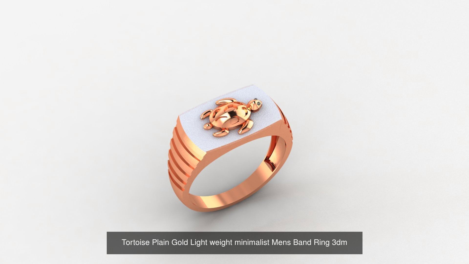 253 Plain Gold Light weight minimalist Rings 3dm stl renders 3D Model Collection_83