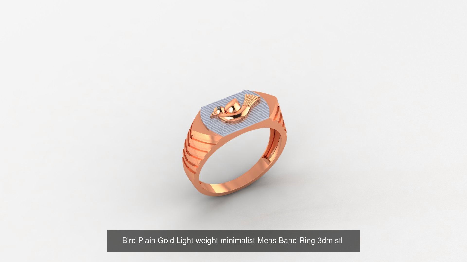 253 Plain Gold Light weight minimalist Rings 3dm stl renders 3D Model Collection_84