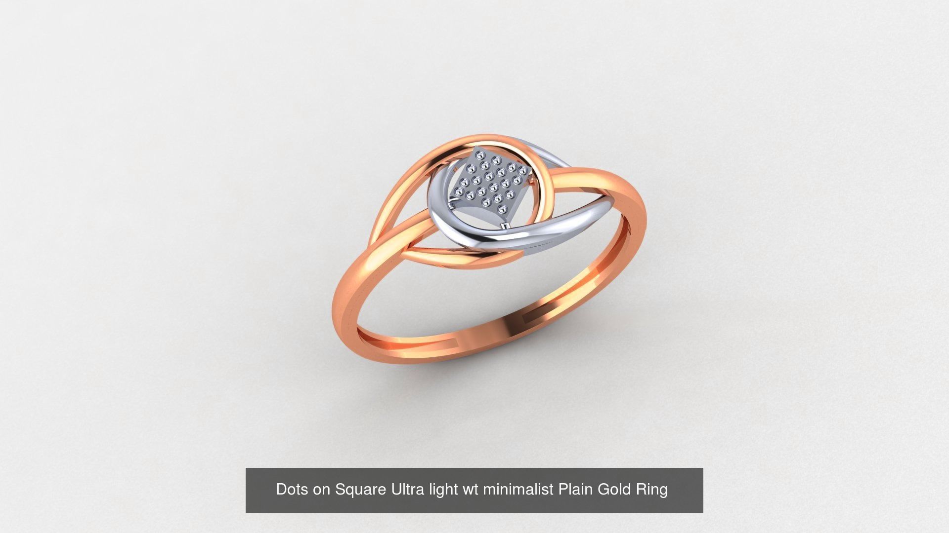 253 Plain Gold Light weight minimalist Rings 3dm stl renders 3D Model Collection_136