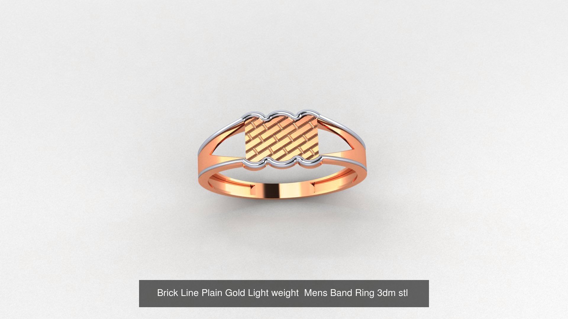 253 Plain Gold Light weight minimalist Rings 3dm stl renders 3D Model Collection_36