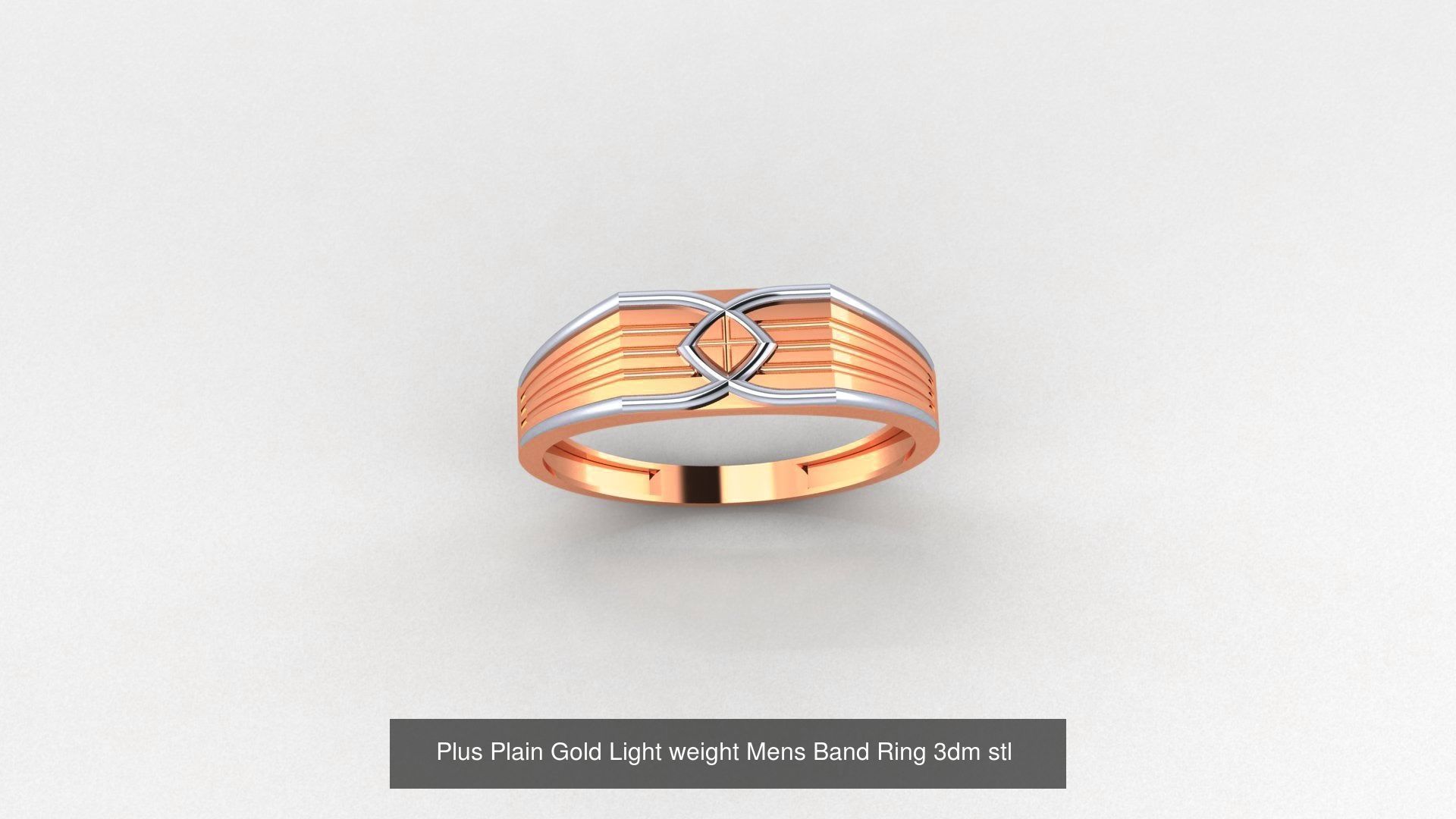 253 Plain Gold Light weight minimalist Rings 3dm stl renders 3D Model Collection_41