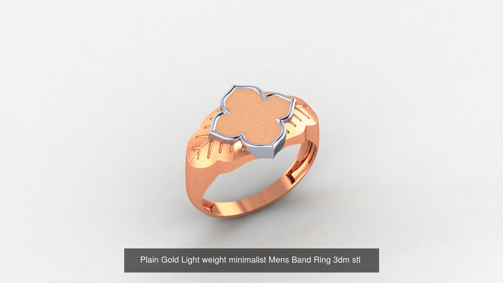 253 Plain Gold Light weight minimalist Rings 3dm stl renders 3D Model Collection_61